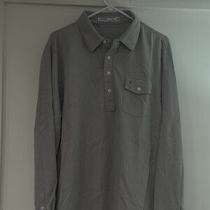 Criquet XL Cream Long Sleeve Polo Shirt Classic Fit